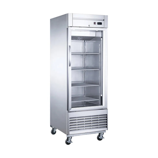 Dukers Appliance Co D28R-GS1 1-Glass Door Reach-In Refrigerator, Bottom Mount, 17.79 cu. ft.