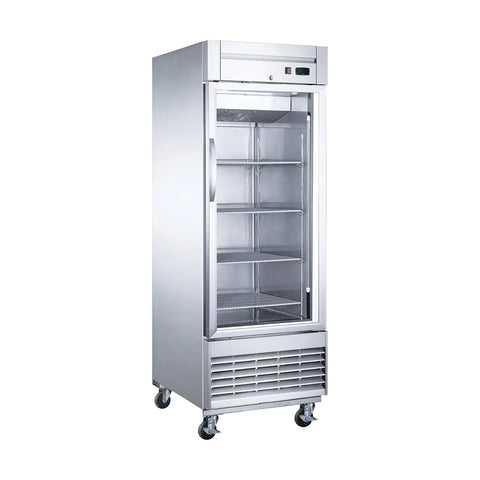 Dukers Appliance Co D28R-GS1 1-Glass Door Reach-In Refrigerator, Bottom Mount, 17.79 cu. ft.