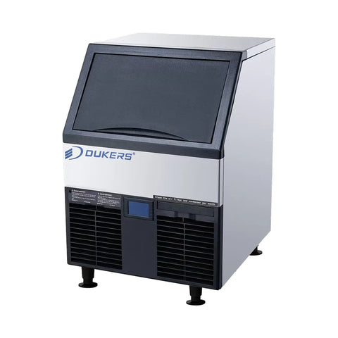 Dukers DIM-300 30" Air Cooled Half Cube 312 lb Undercounter Ice Machine with 88 lb Bin