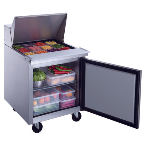 Dukers DSP29-12M-S1 1-Door Commercial Food Prep Table Refrigerator_Mega Top
