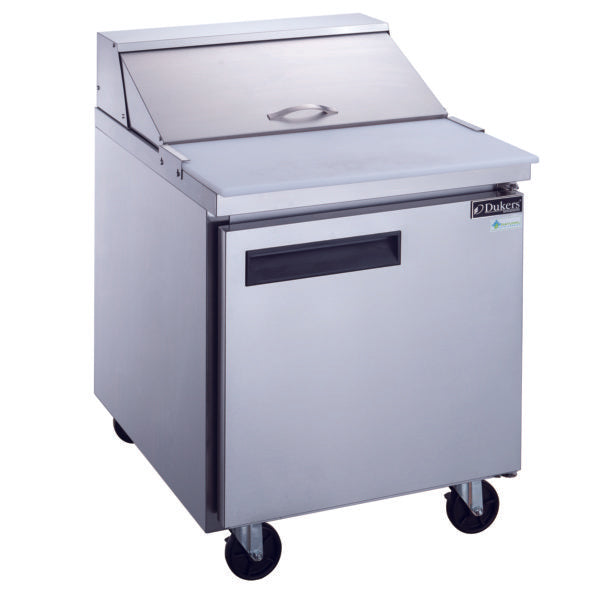 Dukers DSP29-8-S1 1-Door Commercial Food Prep Table Refrigerator in Stainless