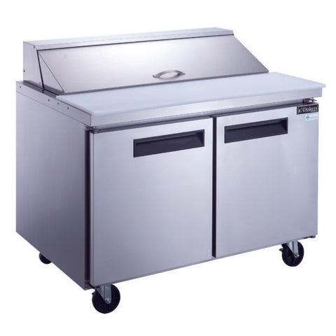 Dukers DSP48-12-S2 2-Door Commercial Food Prep Table Refrigerator in Stainless