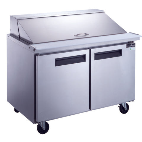 Dukers DSP48-18M-S2 2-Door Commercial Food Prep Table Refrigerator_Mega Top