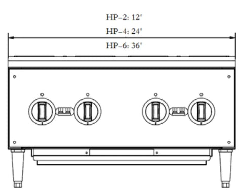 SABA HP-6 6 Plate Gas Hot Plate 150,000 BTU