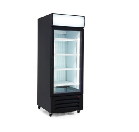 Aceland APF-23BG 27" Black Reach In Glass Door Merchandiser Freezer 22 cu.ft