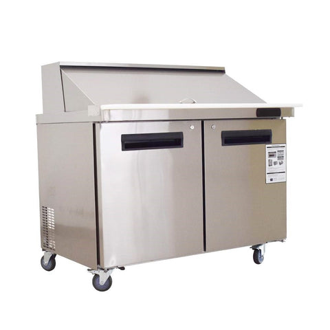 Aceland ASR-48BM Stainless Steel 48" Mega Top Food Prep Table Refrigerator