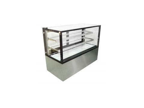 Aceland CW-470 60" Square Glass Stainless Steel Refrigerated Bakery Display Case