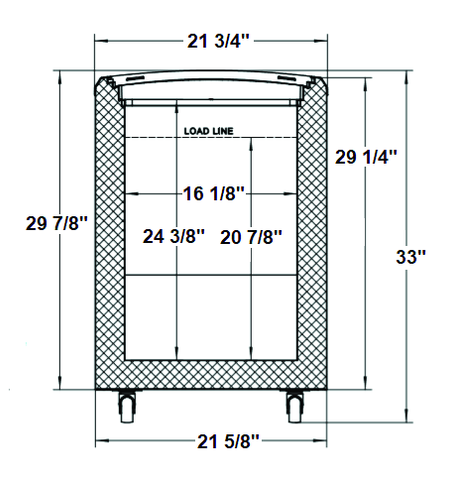 Excellence VBN-4D 38" Narrow Dual Temp Chest Refrigerator/Freezer w/ Glass Sliding Door, 5.8 cu. ft.