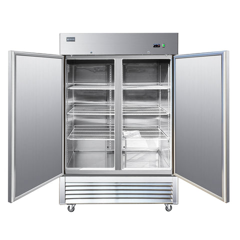 Aceland AF-49B 54" Reach In Double Solid Door Freezer -49 Cu. Ft