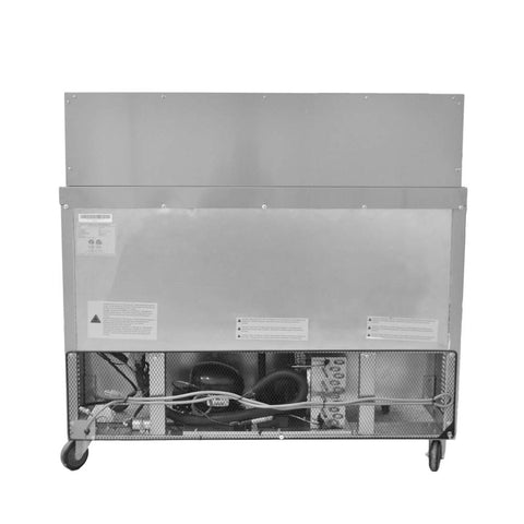 Aceland ASR-48BM Stainless Steel 48" Mega Top Food Prep Table Refrigerator