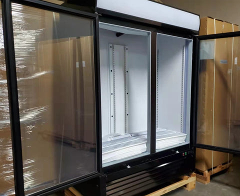 Aceland APR-49BG 54.1" Double Swing Door Merchandiser Refrigerator 43 cu.ft