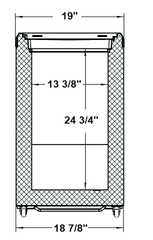 Excellence VBN-3D 29" Narrow Dual Temp Chest Refrigerator/Freezer w/ Glass Sliding Door, 4.0 cu. ft.