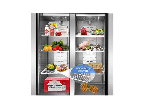 Aceland ARF-48B 48"Reach-in Double door COMBO Refrigerator and Freezer 36 Cu.Ft.