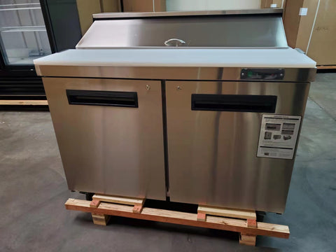 Aceland ASR-48B Stainless Steel 48" Food Prep Table Refrigerator