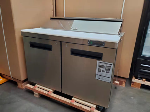 Aceland ASR-48B Stainless Steel 48" Food Prep Table Refrigerator