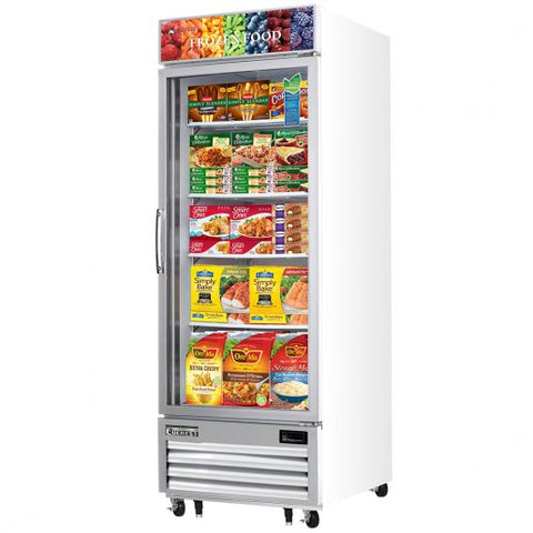Everest EMGF23 29-1/8" Single Swing Glass Door Merchandiser Freezer 23 Cu Ft