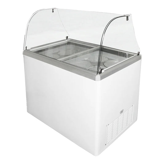 Excellence EDC-8CHC 47.5" Curved Glass Ice Cream Dipping Cabinet