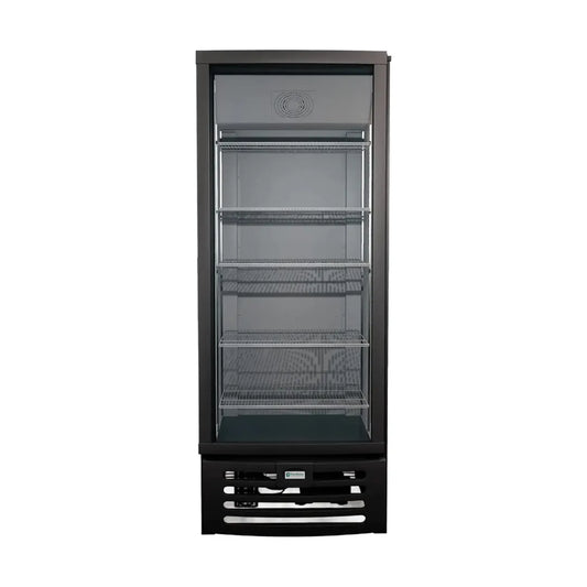 Excellence GDR-5HC 20" One Glass Door Merchandiser Refrigerator in Black, 5 cu. ft.