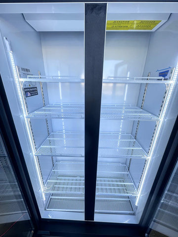 SGDRX(H) 36” Width Two Section Hinge Glass Door Merchandiser Refrigerator