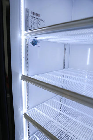 ALK GDR47(H) ‎47.2 inch Two Section Swing Glass Door Merchandiser Refrigerator (WHEELS ARE NOT PRE-INSTALLED)