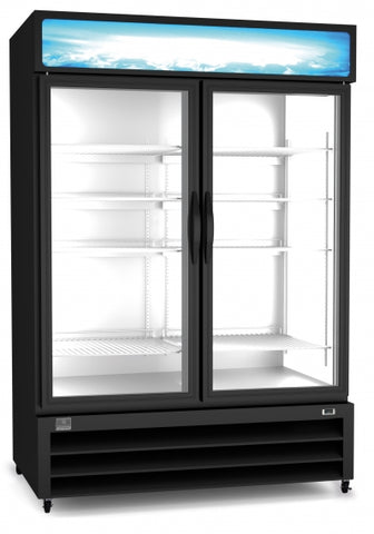 Kelvinator Commercial KCHGIM48F (738322) 55 1/2" Indoor Ice Merchandiser - Glass Door, Black, 120v