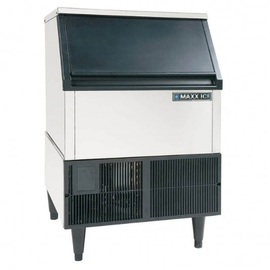Maxx Ice MIM250 Self-Contained Ice Machine, 250 lbs, Full Dice Cubes, Storage Bin, Stainless Steel/Black Trim