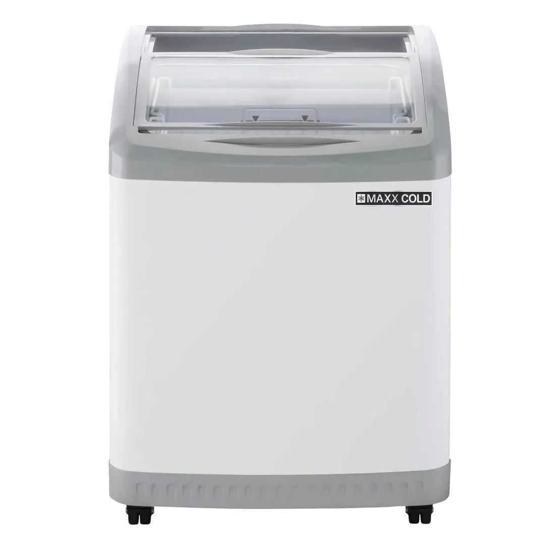 Maxx Cold MXF25CHC-2 25" Curved Lid Ice Cream Display Freezer, 3.81 cu. ft.