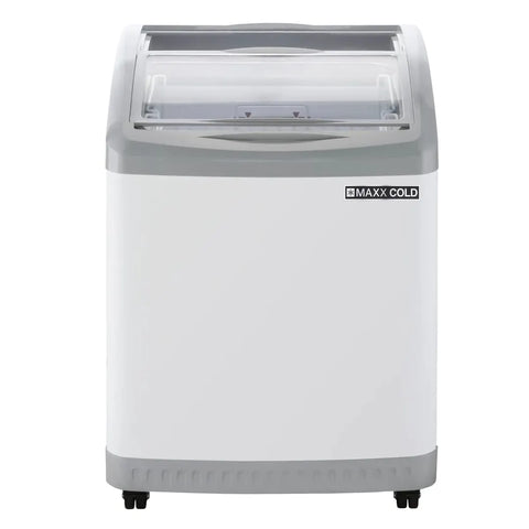 Maxx Cold MXF25CHC-2 25" Curved Lid Ice Cream Display Freezer, 3.81 cu. ft.