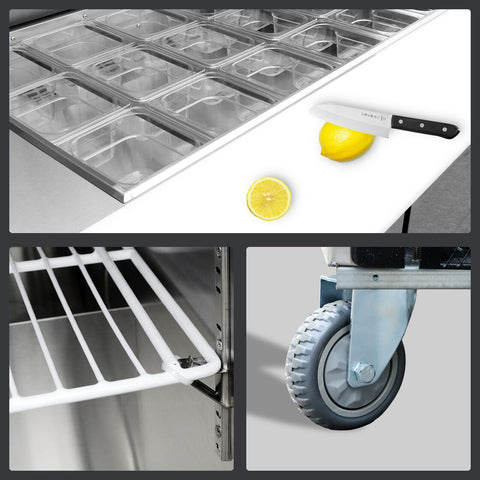 ⚡Flash Sale⚡Aceland ASR-60BM Stainless Steel 60" Mega Top Prep Cooler