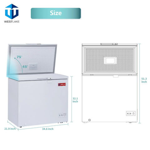WESTLAKE 7 Cu.Ft Chest Freezer Deep Freezer with Lock CSA Listed White