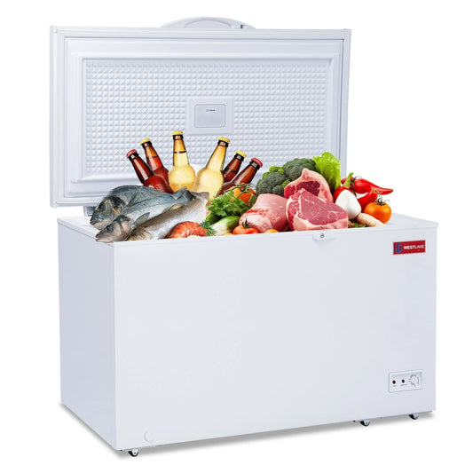 WESTLAKE 12 Cu.Ft Commercial Chest Freezer Deep Freezer with Lock ETL White