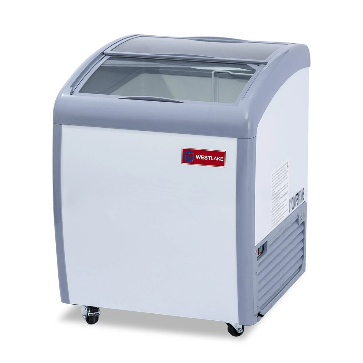 WESTLAKE 5.4 Cu.Ft Commercial Ice Cream Display Freezer Glass Top ETL 27"W