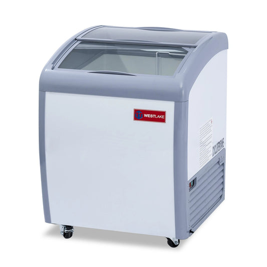 WESTLAKE 5.4 Cu.Ft Commercial Ice Cream Display Freezer Glass Top ETL 27"W
