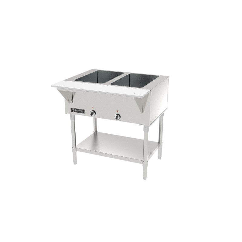 GSW 30" Two Well S/S Electric Open Wells Hot Food Table with Cutting Board ST-2WOE-120