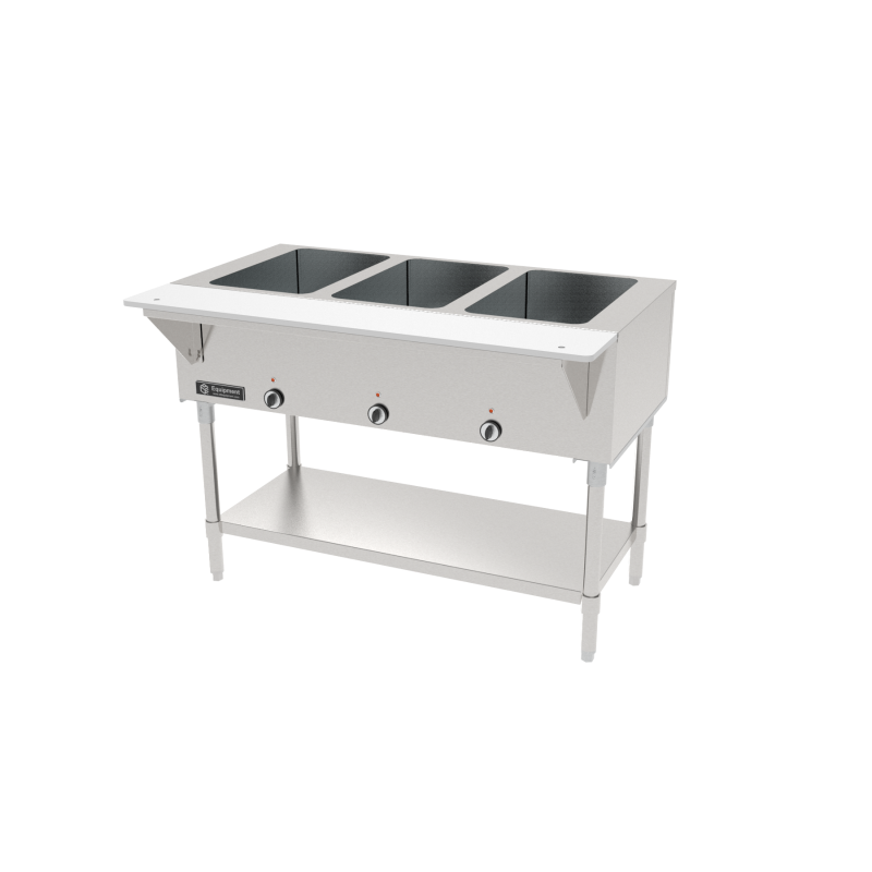 GSW 44" Three Well S/S Electric Open Wells Hot Food Table with Cutting Board ST-3WOE-120