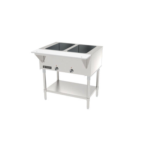 GSW 30" Two Well S/S Electric Open Wells Hot Food Table with Cutting Board ST-2WOE-120