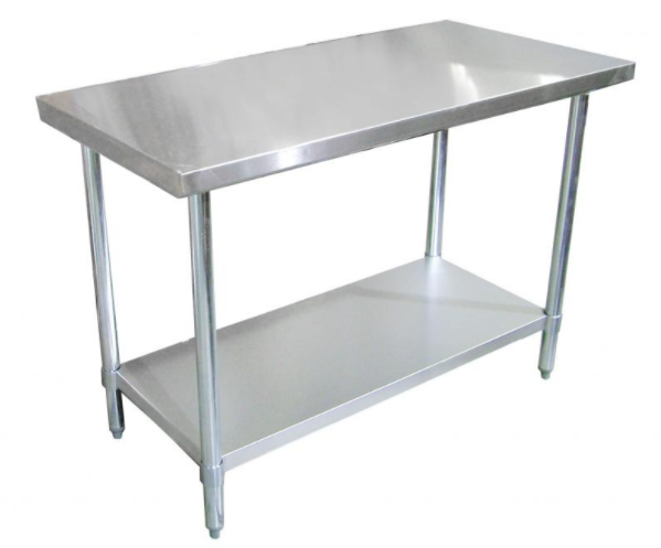 Commercial Work Table WT-E2448- Stainless Steel Top, Galvanized Undershelf  48x24"