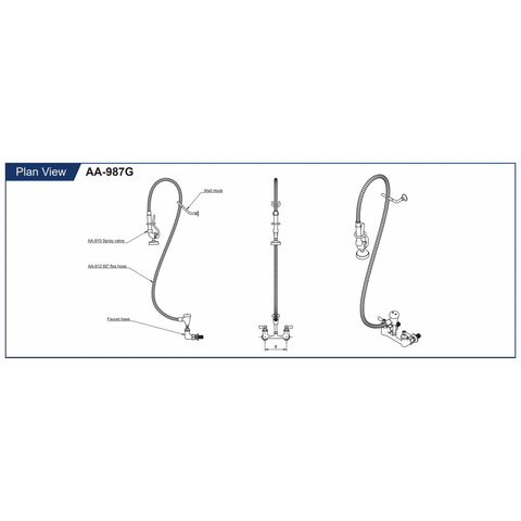 AA Heavy Duty Pre-Rinse Units AA-985G