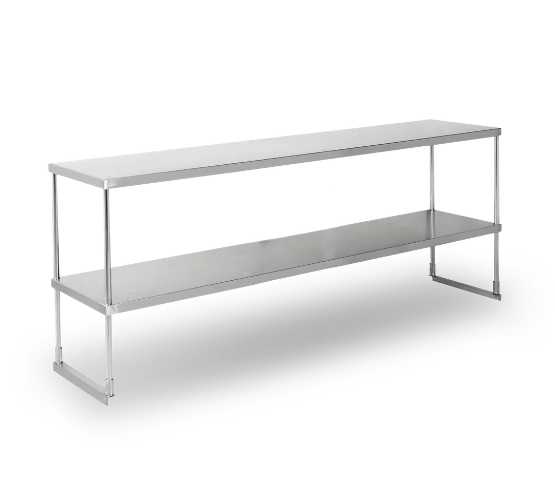 GSW USA DS-1660 Stainless Steel Heavy Duty Double Over Shelf, 60"L X 16"W X 30"H, ETL, NSF