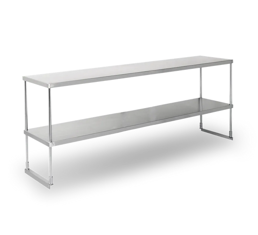 GSW USA DS-1660 Stainless Steel Heavy Duty Double Over Shelf, 60"L X 16"W X 30"H, ETL, NSF