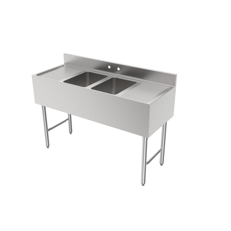 GSW Underbar Sink - 2 Drain Boards SE10142D48B-2 Sink Bowl