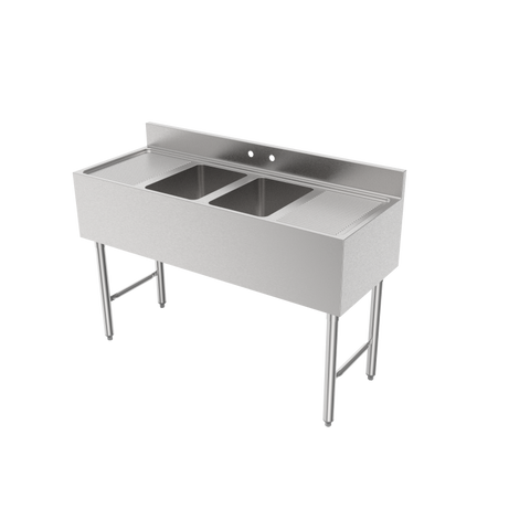 GSW Underbar Sink - 2 Drain Boards SE10142D48B-2 Sink Bowl