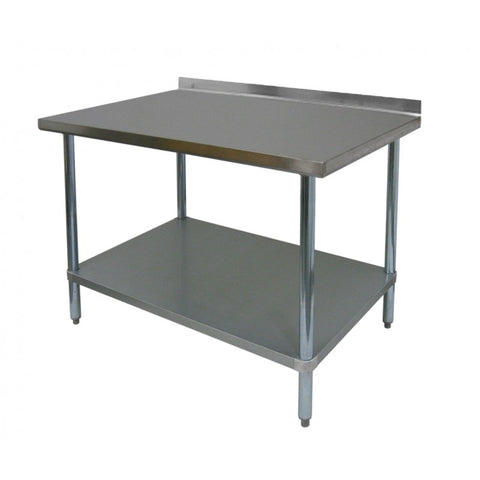 Work Table WT-EB2448- Stainless Steel Top w/ 1-1/2" Rear Upturn