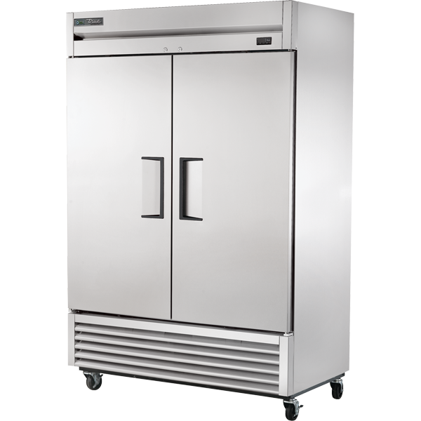 True T-49-HC 54" Two Section Reach In Refrigerator, (2) Left/Right Hinge Solid Doors, 115v