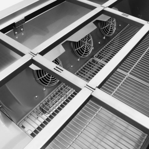 Turbo Air JBT-48-N 48"W Refrigerated Buffet Table, (9) Third-Size Pan