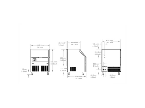 ASK-219S 220lb Under Counter Ice Machine