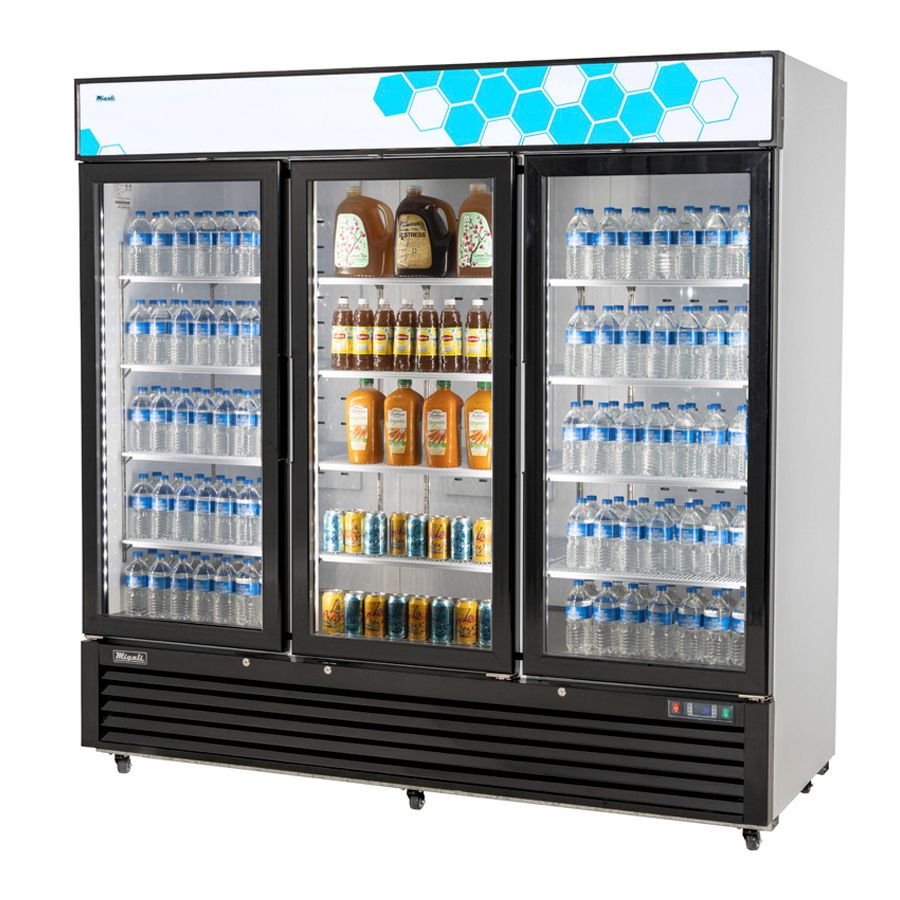 Migali  C-72RM-HC 72 cu/ft Glass Door Merchandiser Refrigerator