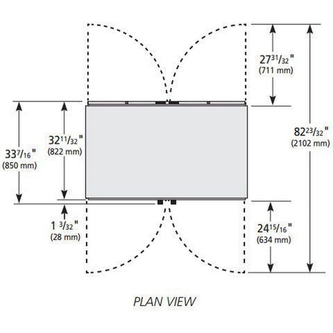 True GDM-49RL-HC~TSL01 54" Rear-Load Two Section Glass Swing Door Refrigerated M