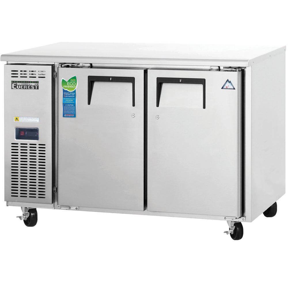 Everest ETF2-24 47-1/2" Two Section Side Mount Undercounter Freezer - 9 Cu. Ft.