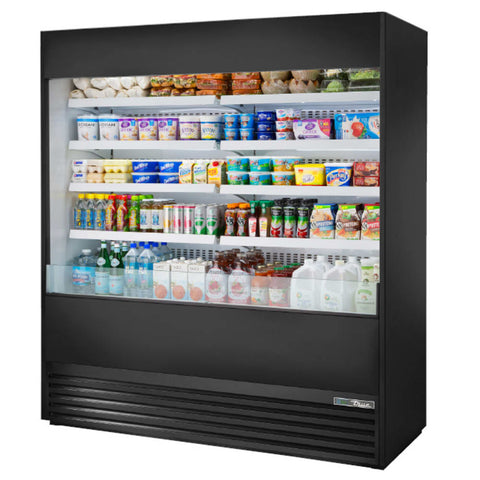 True TOAM-72-HC~NSL01 72" Vertical Open Air Cooler w/(5) Levels Black, 208-230 V